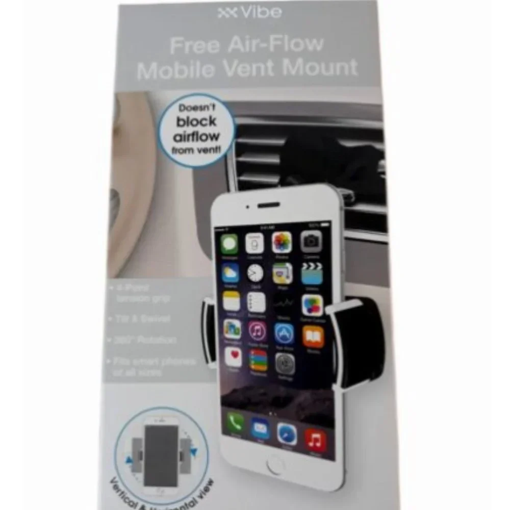 Cell Phone Holder Vibe auto - Free Air-flow Mobile Vent Mount